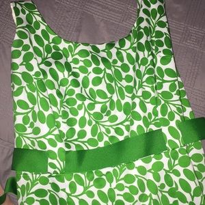 Beautiful green & white dress.